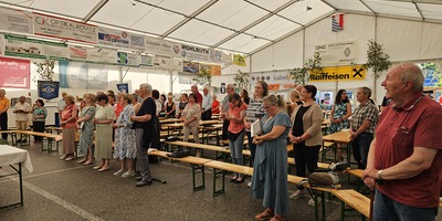 Wortgottesdienst im Zelt